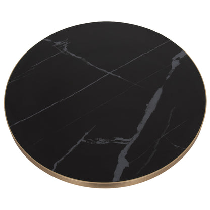 ΕΠΙΦΑΝΕΙΑ ΤΡΑΠΕΖΙΟΥ SINTERED STONE HM6653.13 ΜΕ ΠΛΑΙΣΙΟ ALU ΧΡΥΣΟ Φ70εκ.