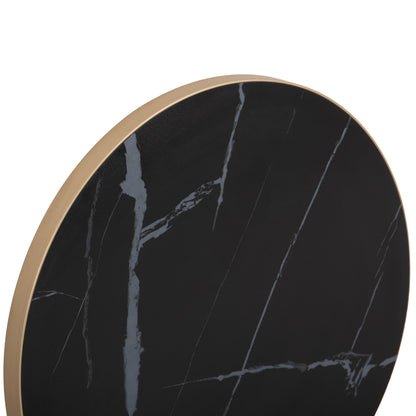 ΕΠΙΦΑΝΕΙΑ ΤΡΑΠΕΖΙΟΥ SINTERED STONE HM6652.13 ΜΕ ΠΛΑΙΣΙΟ ALU ΧΡΥΣΟ Φ60εκ.