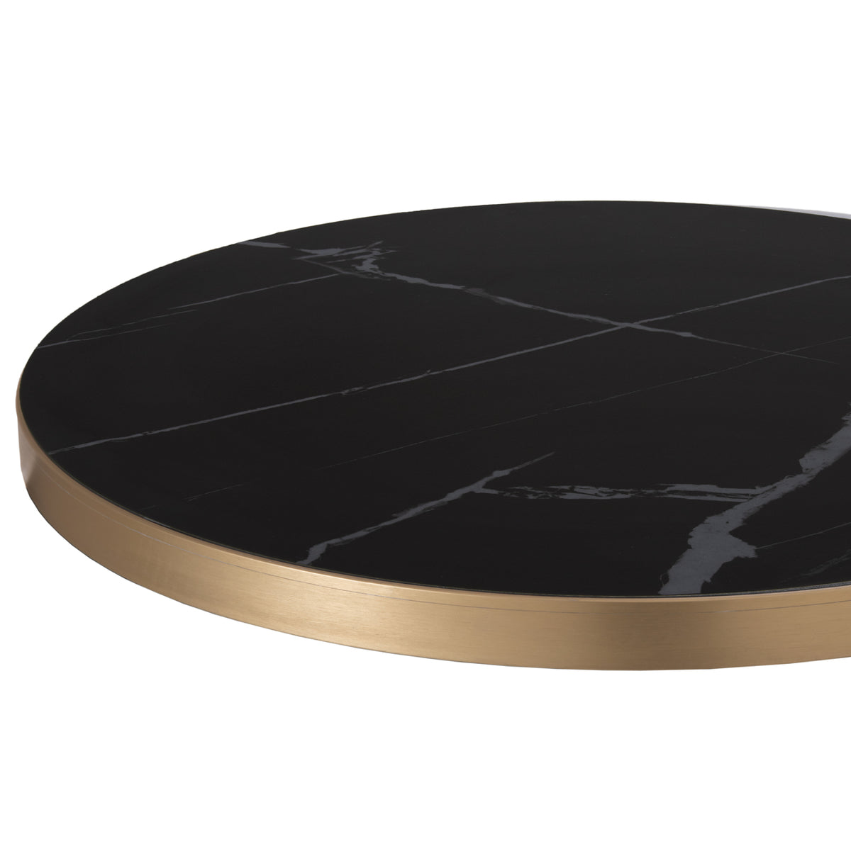 ΕΠΙΦΑΝΕΙΑ ΤΡΑΠΕΖΙΟΥ SINTERED STONE HM6653.13 ΜΕ ΠΛΑΙΣΙΟ ALU ΧΡΥΣΟ Φ70εκ.