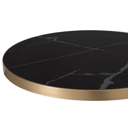 ΕΠΙΦΑΝΕΙΑ ΤΡΑΠΕΖΙΟΥ SINTERED STONE HM6653.13 ΜΕ ΠΛΑΙΣΙΟ ALU ΧΡΥΣΟ Φ70εκ.