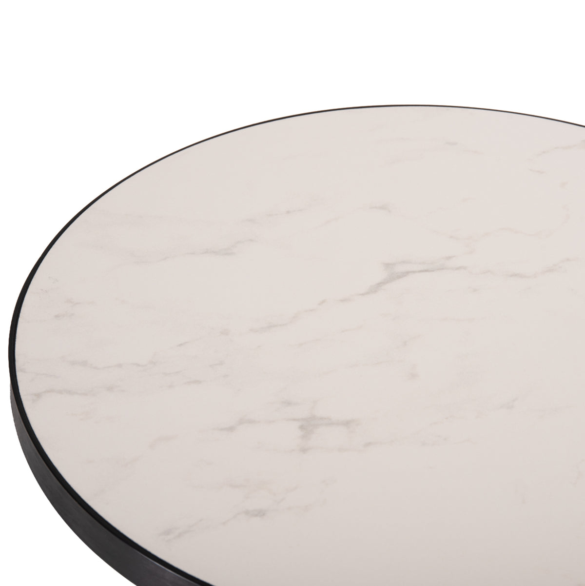 ΕΠΙΦΑΝΕΙΑ ΤΡΑΠΕΖΙΟΥ SINTERED STONE HM6653.02 ΜΕ ΠΛΑΙΣΙΟ ALU ΜΑΥΡΟ Φ70εκ.