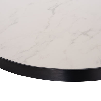 ΕΠΙΦΑΝΕΙΑ ΤΡΑΠΕΖΙΟΥ SINTERED STONE HM6653.02 ΜΕ ΠΛΑΙΣΙΟ ALU ΜΑΥΡΟ Φ70εκ.