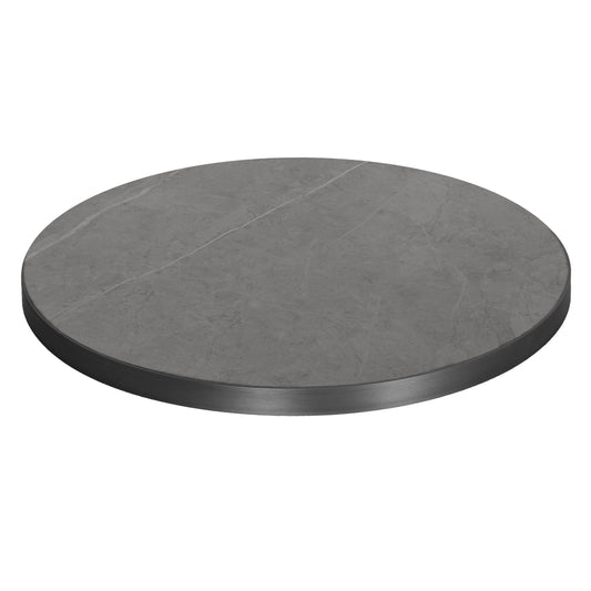 ΕΠΙΦΑΝΕΙΑ ΤΡΑΠΕΖΙΟΥ SINTERED STONE HM6652.05 ΜΕ ΠΛΑΙΣΙΟ ALU ΓΚΡΙ Φ60εκ.