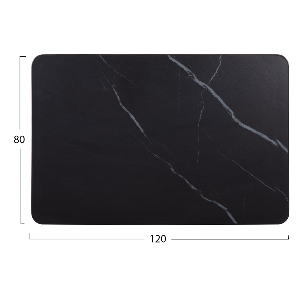 ΕΠΙΦΑΝΕΙΑ ΤΡΑΠΕΖΙΟΥ SINTERED STONE ΟΡΘΟΓΩΝΙΑ HM6656.03 ΠΛΑΙΣΙΟ ALU ΜΑΥΡΟ 120x80εκ.