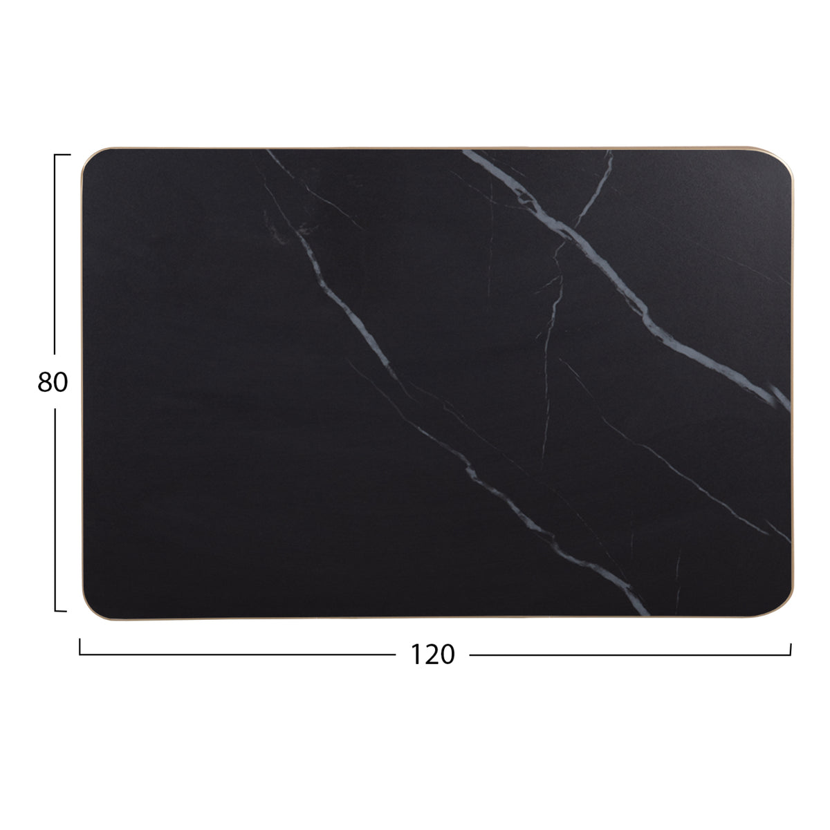ΕΠΙΦΑΝΕΙΑ ΤΡΑΠΕΖΙΟΥ SINTERED STONE ΟΡΘΟΓΩΝΙΑ HM6656.13 ΠΛΑΙΣΙΟ ALU ΧΡΥΣΟ 120x80εκ.