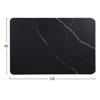 ΕΠΙΦΑΝΕΙΑ ΤΡΑΠΕΖΙΟΥ SINTERED STONE ΟΡΘΟΓΩΝΙΑ HM6656.13 ΠΛΑΙΣΙΟ ALU ΧΡΥΣΟ 120x80εκ.