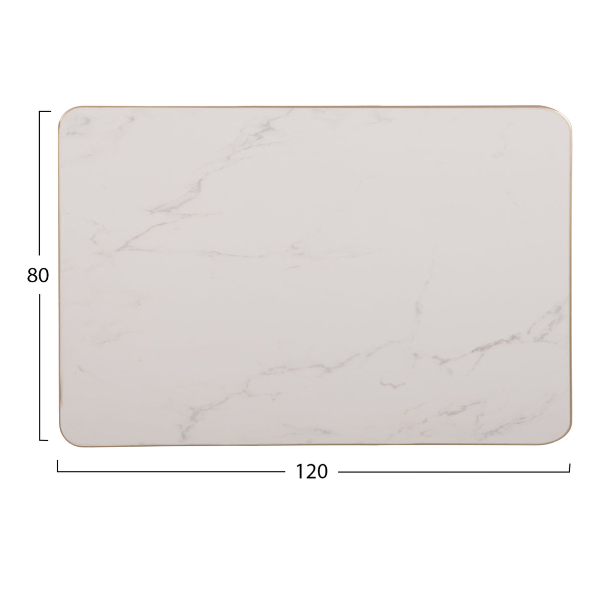 ΕΠΙΦΑΝΕΙΑ ΤΡΑΠΕΖΙΟΥ SINTERED STONE ΟΡΘΟΓΩΝΙΑ HM6656.12 ΠΛΑΙΣΙΟ ALU ΧΡΥΣΟ 120x80εκ.