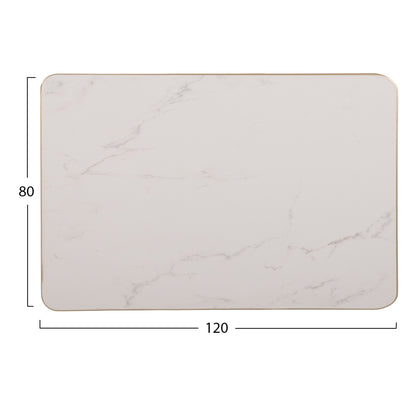 ΕΠΙΦΑΝΕΙΑ ΤΡΑΠΕΖΙΟΥ SINTERED STONE ΟΡΘΟΓΩΝΙΑ HM6656.12 ΠΛΑΙΣΙΟ ALU ΧΡΥΣΟ 120x80εκ.