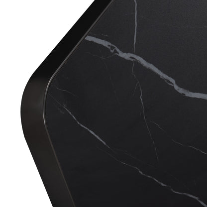 ΕΠΙΦΑΝΕΙΑ ΤΡΑΠΕΖΙΟΥ SINTERED STONE ΟΡΘΟΓΩΝΙΑ HM6656.03 ΠΛΑΙΣΙΟ ALU ΜΑΥΡΟ 120x80εκ.