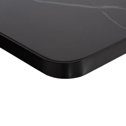 ΕΠΙΦΑΝΕΙΑ ΤΡΑΠΕΖΙΟΥ SINTERED STONE ΟΡΘΟΓΩΝΙΑ HM6656.03 ΠΛΑΙΣΙΟ ALU ΜΑΥΡΟ 120x80εκ.
