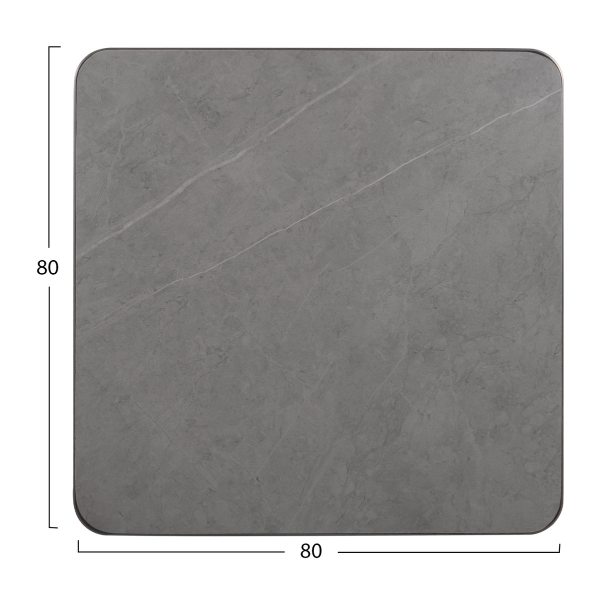 ΕΠΙΦΑΝΕΙΑ ΤΡΑΠΕΖΙΟΥ SINTERED STONE ΤΕΤΡΑΓΩΝΗ HM6655.05 ΠΛΑΙΣΙΟ ALU ΓΚΡΙ 80x80εκ.
