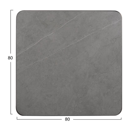 ΕΠΙΦΑΝΕΙΑ ΤΡΑΠΕΖΙΟΥ SINTERED STONE ΤΕΤΡΑΓΩΝΗ HM6655.05 ΠΛΑΙΣΙΟ ALU ΓΚΡΙ 80x80εκ.