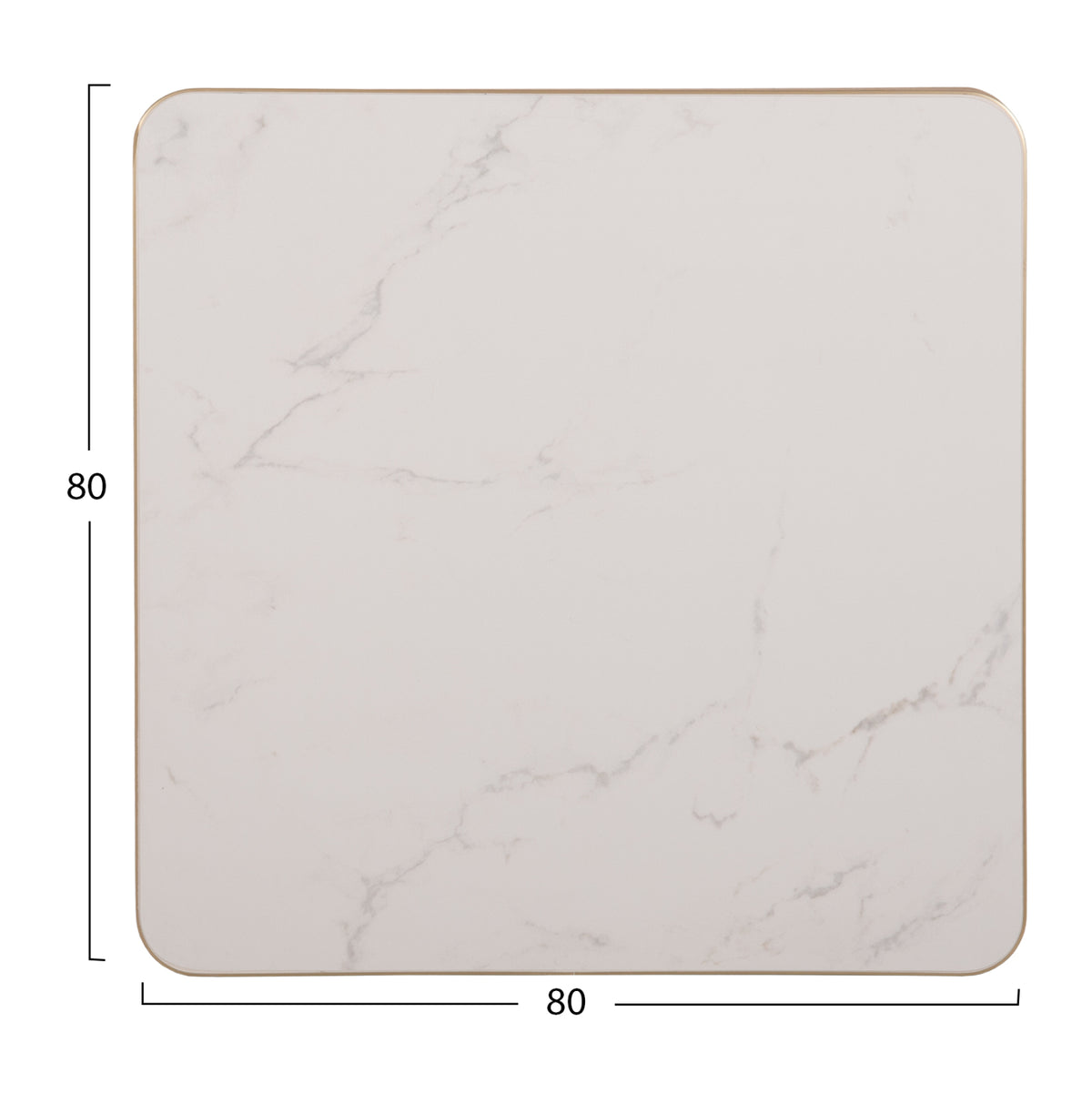 ΕΠΙΦΑΝΕΙΑ ΤΡΑΠΕΖΙΟΥ SINTERED STONE ΤΕΤΡΑΓΩΝΗ HM6655.12 ΠΛΑΙΣΙΟ ALU ΧΡΥΣΟ 80x80εκ.
