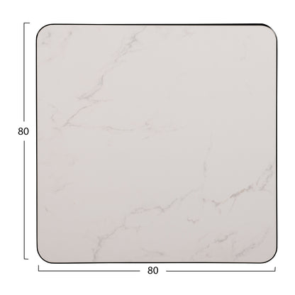 ΕΠΙΦΑΝΕΙΑ ΤΡΑΠΕΖΙΟΥ SINTERED STONE ΤΕΤΡΑΓΩΝΗ HM6655.02 ΠΛΑΙΣΙΟ ALU ΜΑΥΡΟ 80x80εκ.