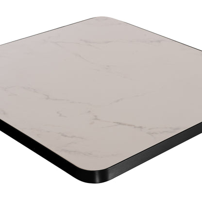 ΕΠΙΦΑΝΕΙΑ ΤΡΑΠΕΖΙΟΥ SINTERED STONE ΤΕΤΡΑΓΩΝΗ HM6654.02 ΠΛΑΙΣΙΟ ALU ΜΑΥΡΟ 70x70εκ.