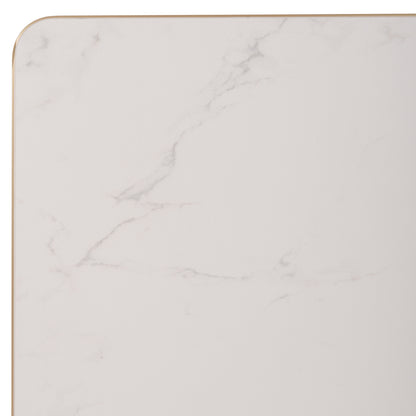 ΕΠΙΦΑΝΕΙΑ ΤΡΑΠΕΖΙΟΥ SINTERED STONE ΤΕΤΡΑΓΩΝΗ HM6654.12 ΛΕΥΚΟ ΜΑΡΜΑΡΟ 70x70εκ.