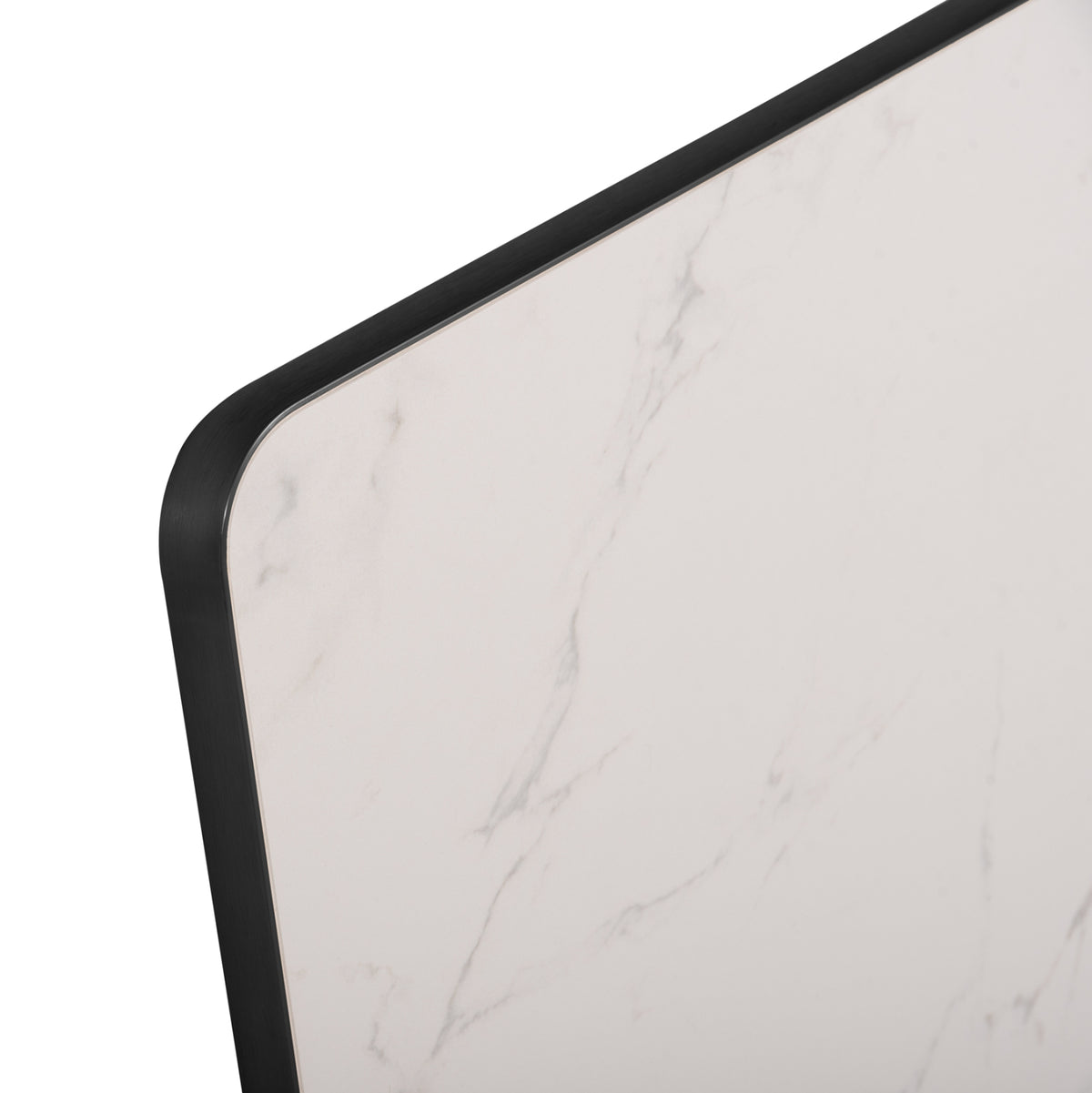 ΕΠΙΦΑΝΕΙΑ ΤΡΑΠΕΖΙΟΥ SINTERED STONE ΤΕΤΡΑΓΩΝΗ HM6655.02 ΠΛΑΙΣΙΟ ALU ΜΑΥΡΟ 80x80εκ.