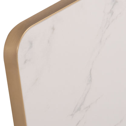 ΕΠΙΦΑΝΕΙΑ ΤΡΑΠΕΖΙΟΥ SINTERED STONE ΤΕΤΡΑΓΩΝΗ HM6655.12 ΠΛΑΙΣΙΟ ALU ΧΡΥΣΟ 80x80εκ.