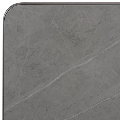 ΕΠΙΦΑΝΕΙΑ ΤΡΑΠΕΖΙΟΥ SINTERED STONE ΤΕΤΡΑΓΩΝΗ HM6655.05 ΠΛΑΙΣΙΟ ALU ΓΚΡΙ 80x80εκ.