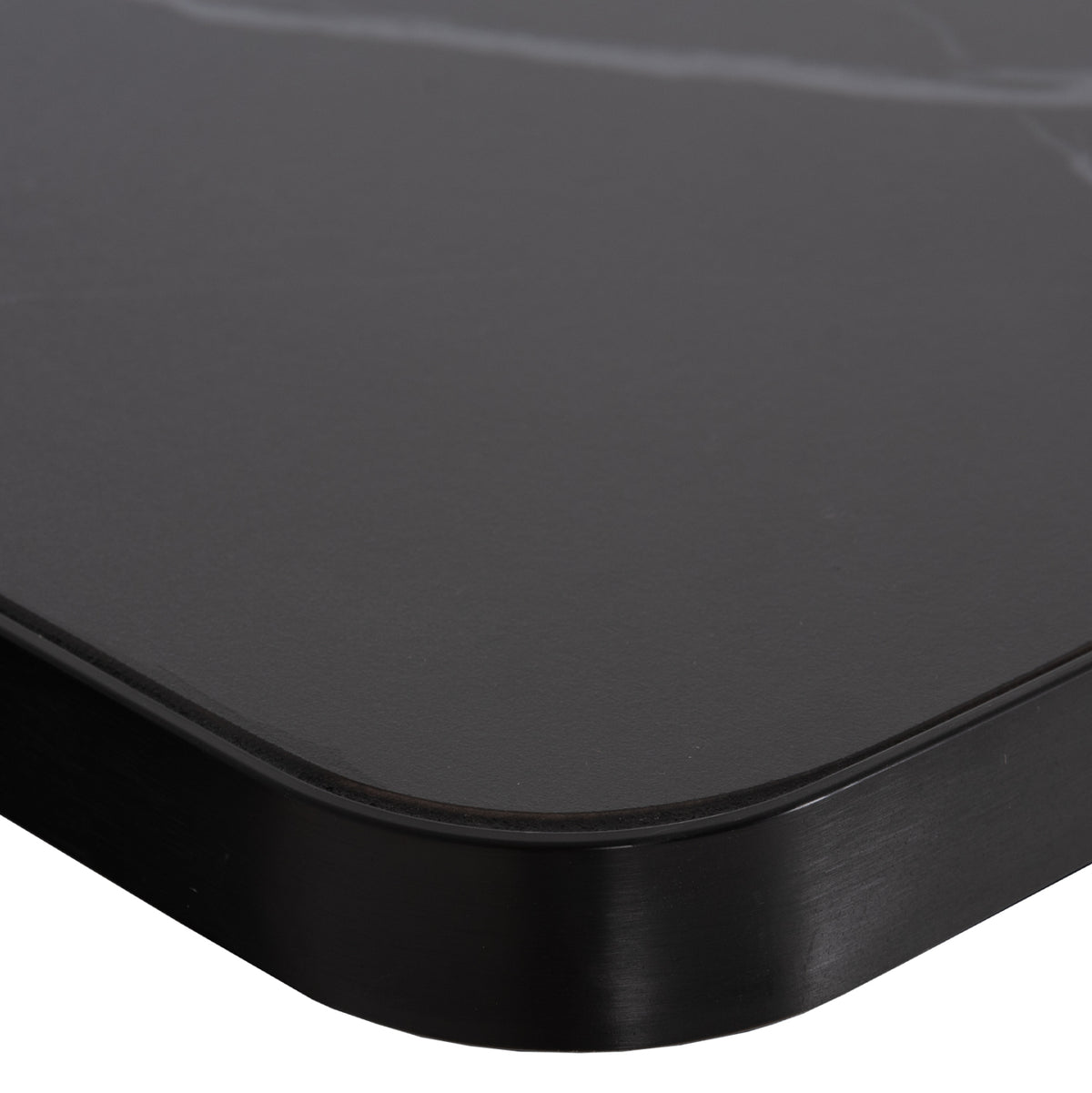 ΕΠΙΦΑΝΕΙΑ ΤΡΑΠΕΖΙΟΥ SINTERED STONE ΤΕΤΡΑΓΩΝΗ HM6655.03 ΠΛΑΙΣΙΟ ALU ΜΑΥΡΟ 80x80εκ.