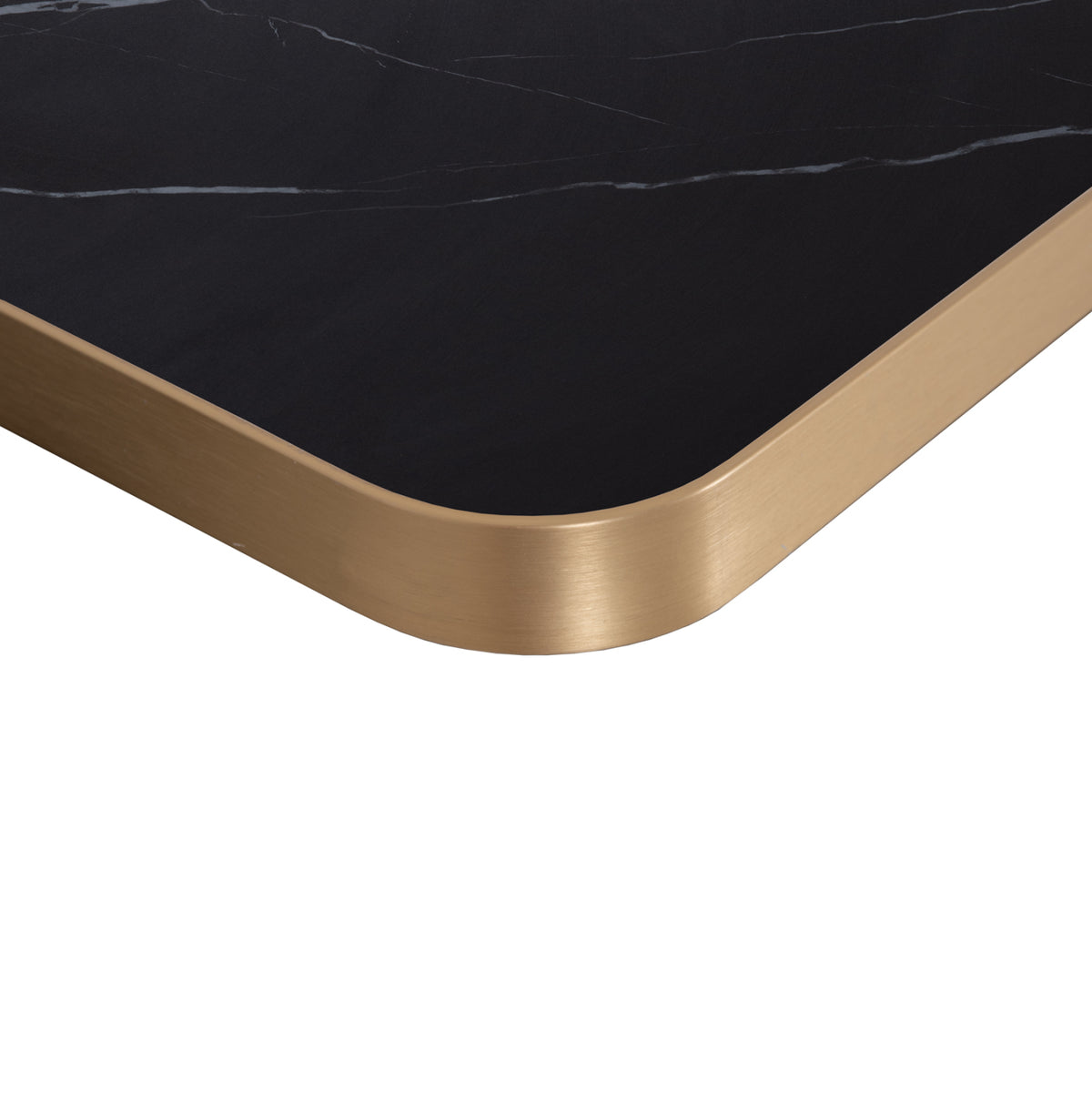 ΕΠΙΦΑΝΕΙΑ ΤΡΑΠΕΖΙΟΥ SINTERED STONE ΤΕΤΡΑΓΩΝΗ HM6655.13 ΠΛΑΙΣΙΟ ALU ΧΡΥΣΟ 80x80εκ.