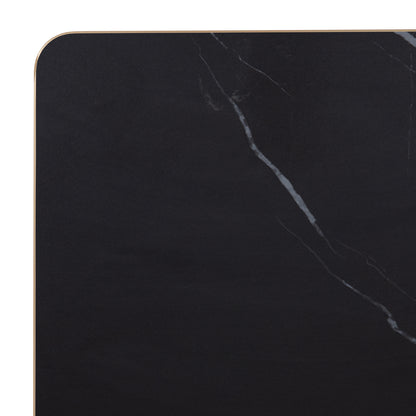 ΕΠΙΦΑΝΕΙΑ ΤΡΑΠΕΖΙΟΥ SINTERED STONE ΤΕΤΡΑΓΩΝΗ HM6654.13 ΠΛΑΙΣΙΟ ALU ΧΡΥΣΟ 70x70εκ.