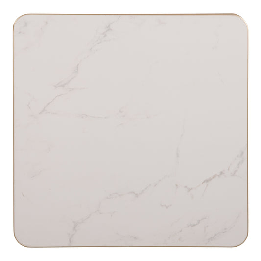 ΕΠΙΦΑΝΕΙΑ ΤΡΑΠΕΖΙΟΥ SINTERED STONE ΤΕΤΡΑΓΩΝΗ HM6655.12 ΠΛΑΙΣΙΟ ALU ΧΡΥΣΟ 80x80εκ.