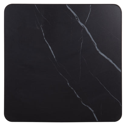 ΕΠΙΦΑΝΕΙΑ ΤΡΑΠΕΖΙΟΥ SINTERED STONE ΤΕΤΡΑΓΩΝΗ HM6655.03 ΠΛΑΙΣΙΟ ALU ΜΑΥΡΟ 80x80εκ.