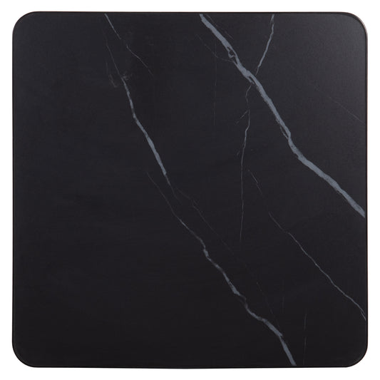 ΕΠΙΦΑΝΕΙΑ ΤΡΑΠΕΖΙΟΥ SINTERED STONE ΤΕΤΡΑΓΩΝΗ HM6655.03 ΠΛΑΙΣΙΟ ALU ΜΑΥΡΟ 80x80εκ.