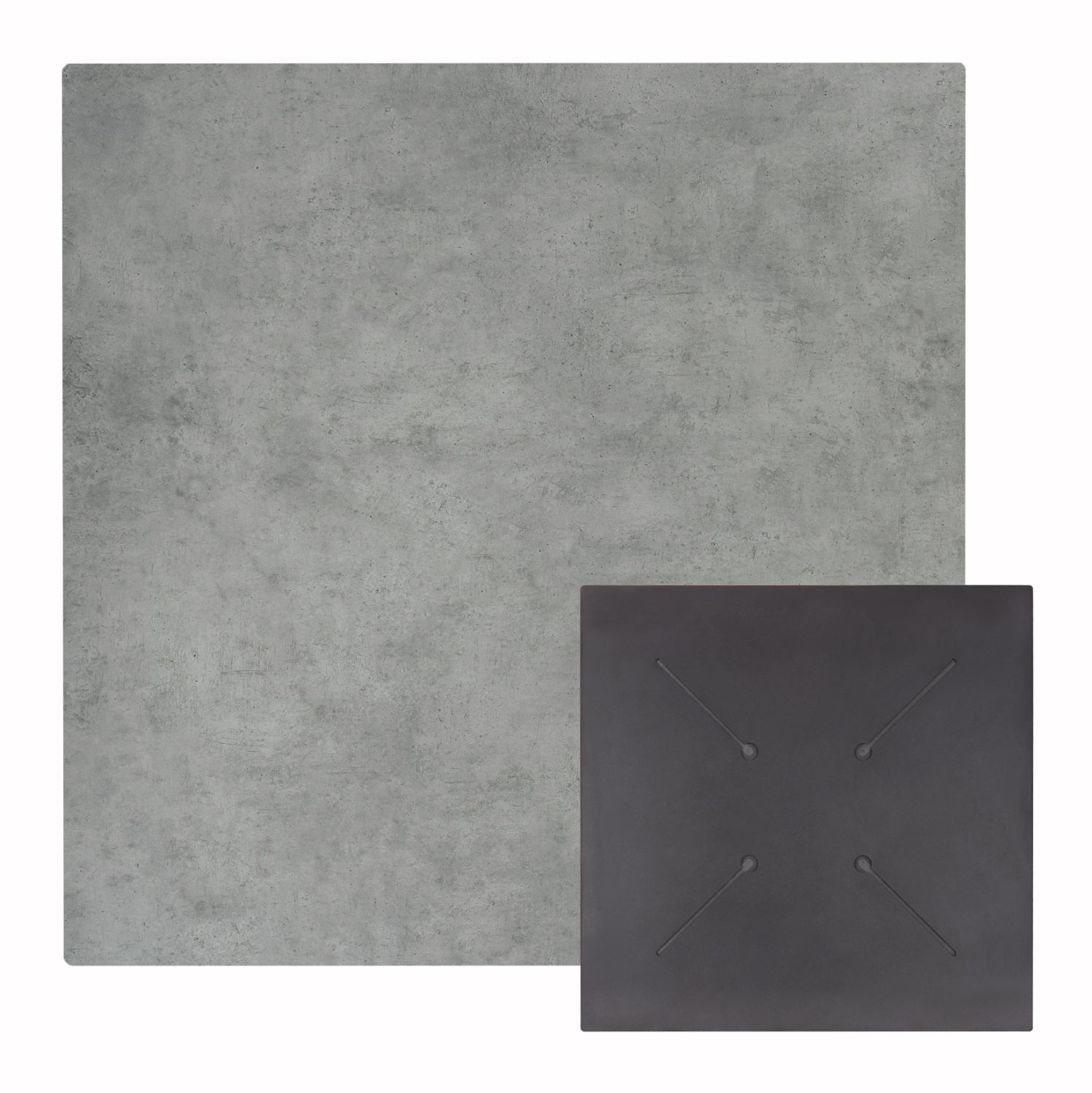 SQUARE HPL TABLETOP HM5839.32 CEMENT 80x80cm.
