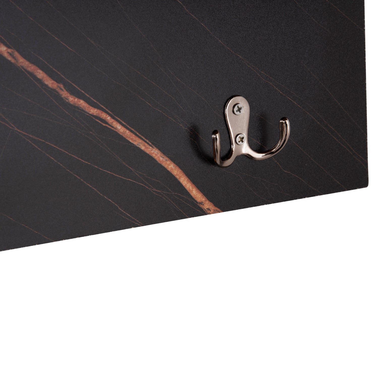 ENTRYWAY FURNITURE SET DELPHINE HM8876.12 MELAMINE IN BLACK MARBLE-NATURAL WOOD 80x31.5x52Hcm.