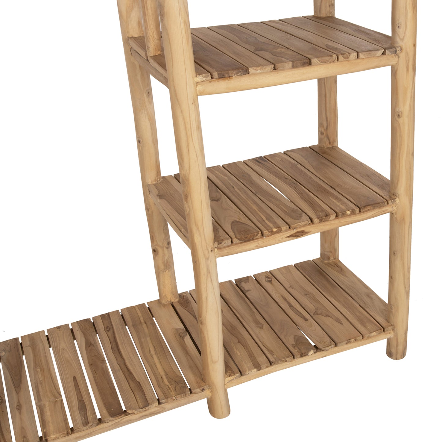 ENTRANCE RACK BALEN HM9550 TEAK WOOD IN NATURAL COLOR 120x50x180Hcm.