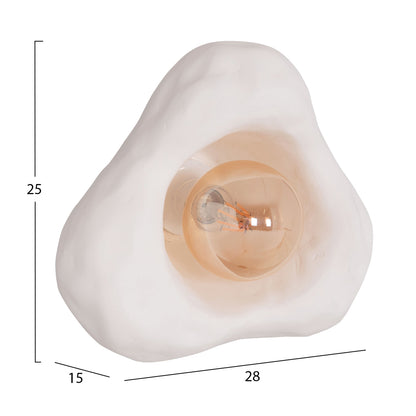 WALL SCONCE LUXON HM4701.02S FIBER CEMENT IN WHITE 28x15x25Hcm.