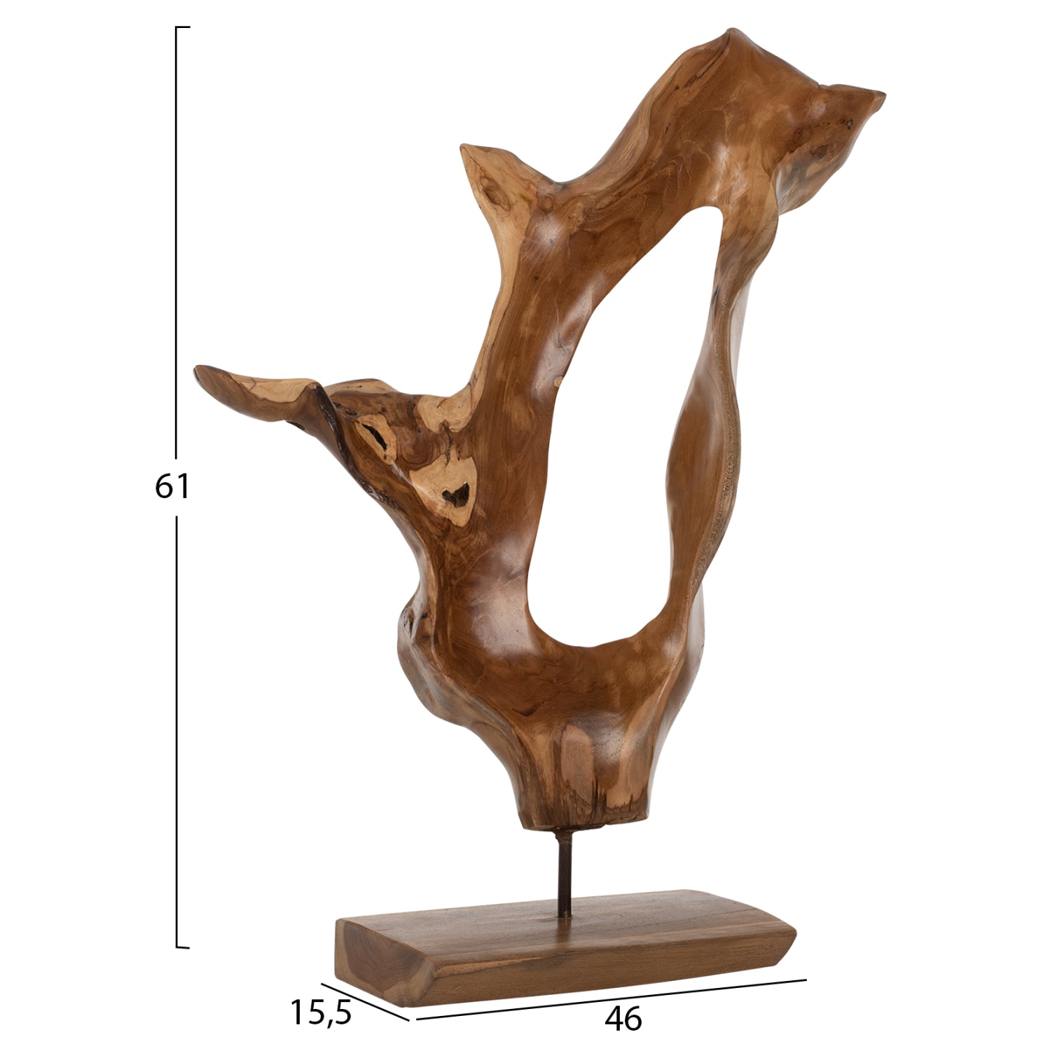 TABLE DECOR HM7713 SOLID TEAK WOOD NATURAL 26Χ16Χ70H