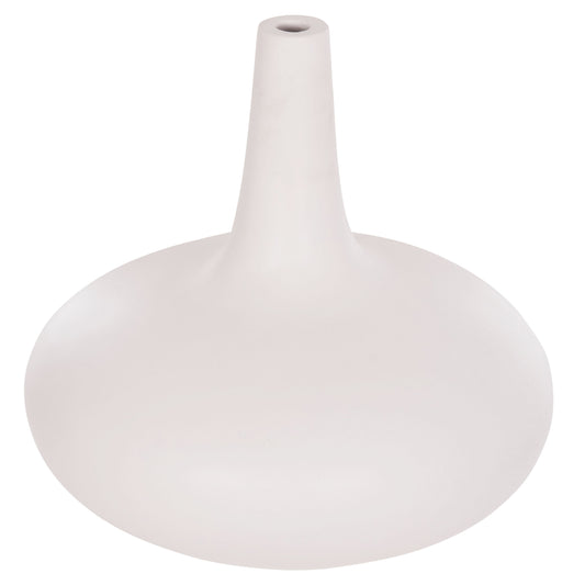 TABLE DECORATIVE VASE DENI HM4663.02M FIBER CEMENT IN WHITE--Φ30x29.5Hcm