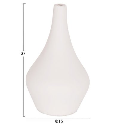 TABLE DECORATIVE VASE DENI HM4663.02S FIBER CEMENT IN WHITE--Φ15x27Hcm.