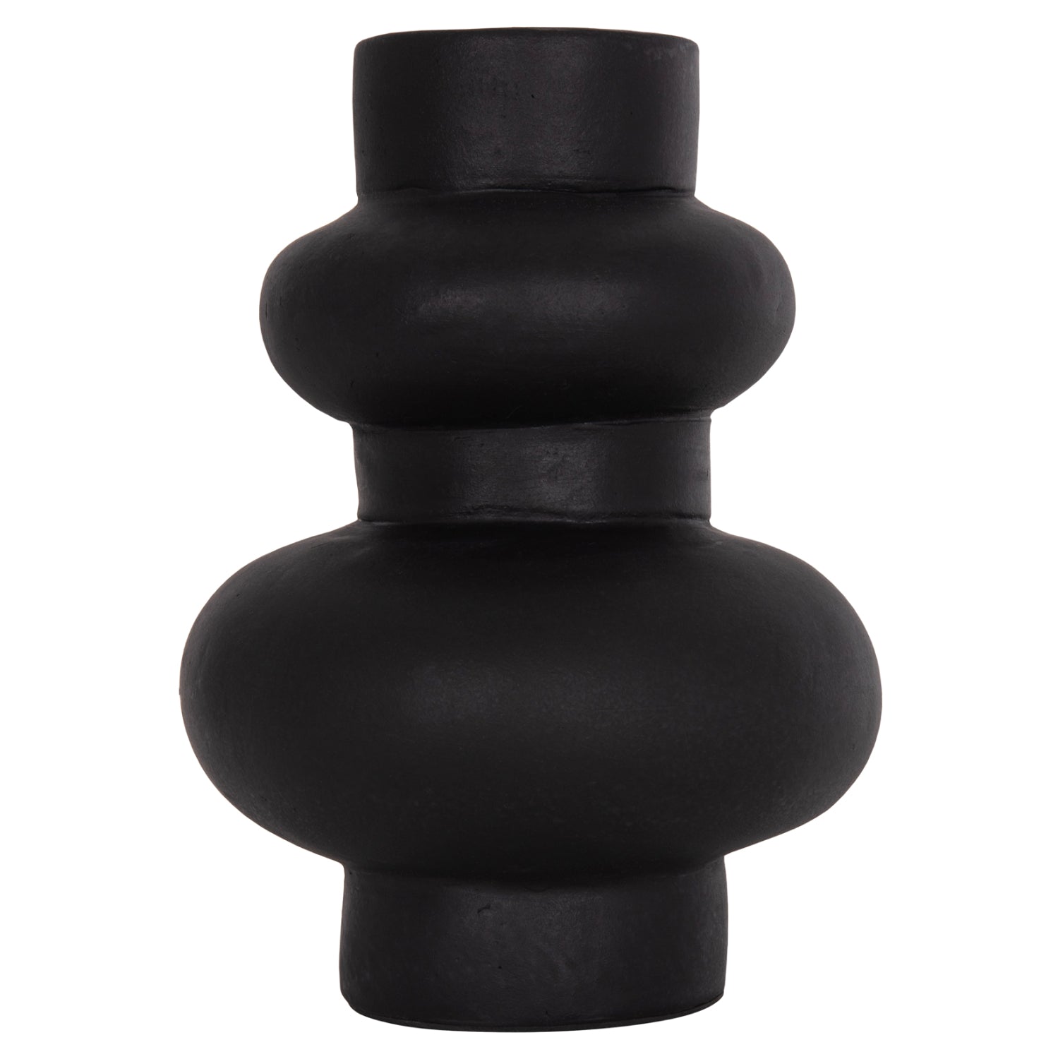 TABLE DECORATIVE VASE LEMA HM4664.01M TERRACOTA IN BLACK--Φ22x29Hcm.