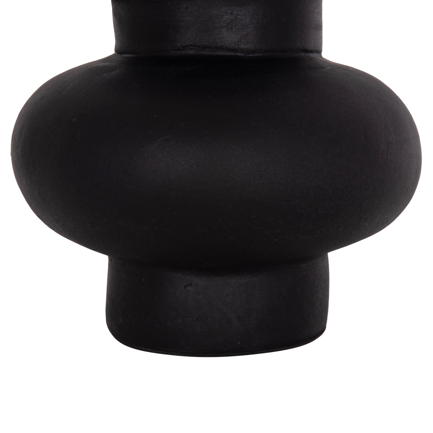 TABLE DECORATIVE VASE LEMA HM4664.01M TERRACOTA IN BLACK--Φ22x29Hcm.