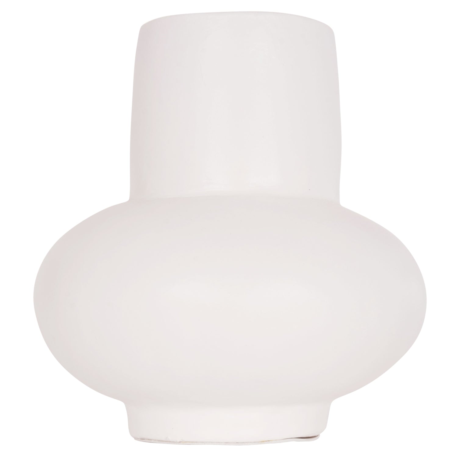 TABLE DECORATIVE VASE LEMA HM4664.02S TERRACOTA IN WHITE--Φ22x22Hcm.