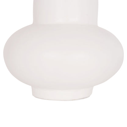 TABLE DECORATIVE VASE LEMA HM4664.02S TERRACOTA IN WHITE--Φ22x22Hcm.
