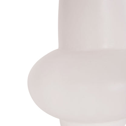 TABLE DECORATIVE VASE LEMA HM4664.02S TERRACOTA IN WHITE--Φ22x22Hcm.