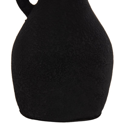 TABLE DECORATIVE VASE DECANT HM4667.01L TERRACOTA IN BLACK--Φ14x21Hcm.