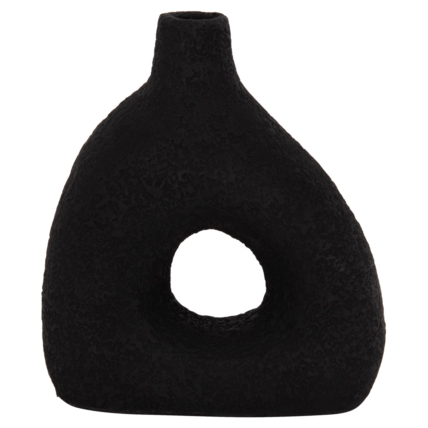 TABLE DECORATIVE VASE DECANT HM4667.01M TERRACOTA IN BLACK--17x6.5x20Hcm.
