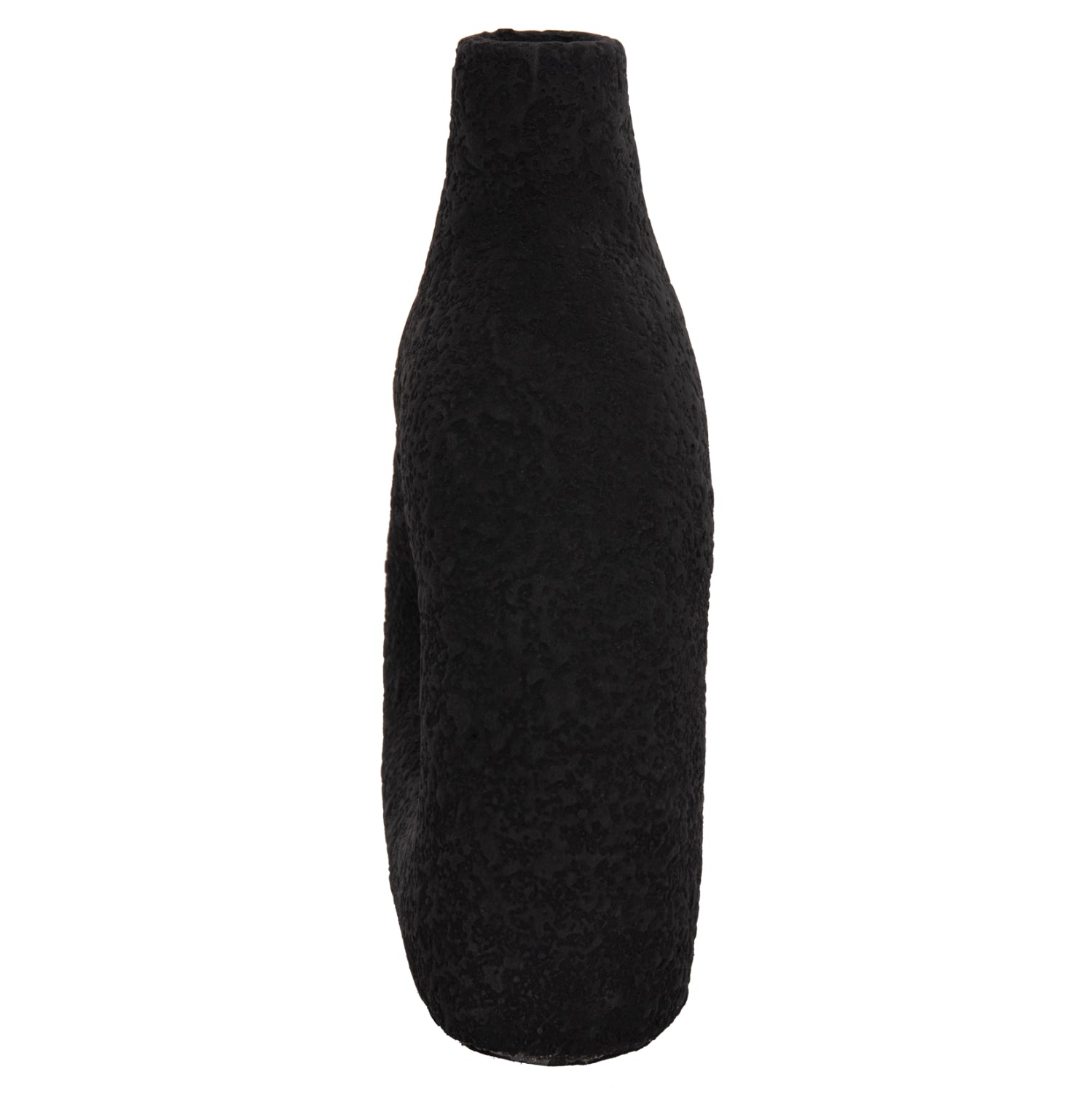 TABLE DECORATIVE VASE DECANT HM4667.01M TERRACOTA IN BLACK--17x6.5x20Hcm.
