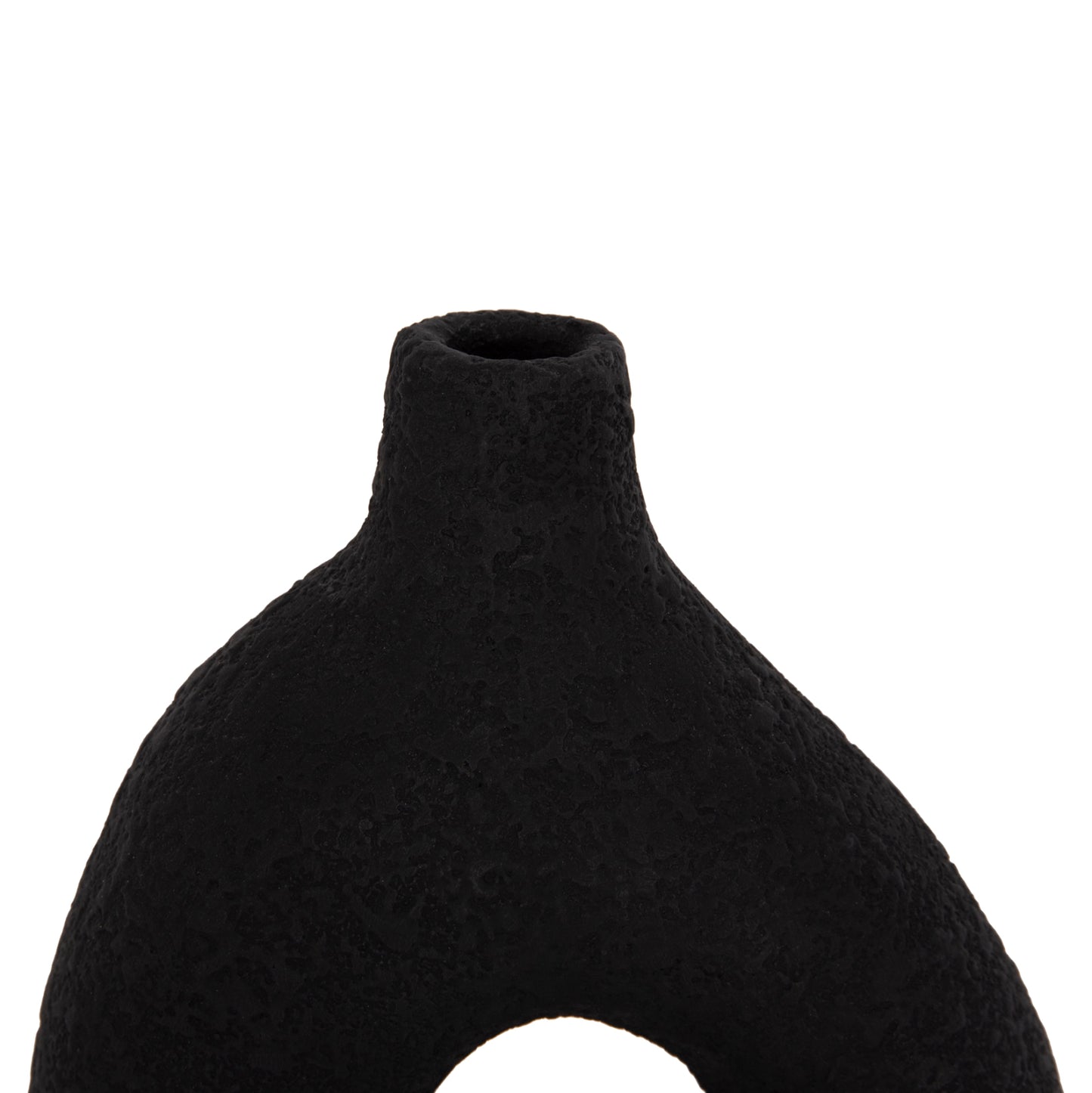 TABLE DECORATIVE VASE DECANT HM4667.01M TERRACOTA IN BLACK--17x6.5x20Hcm.