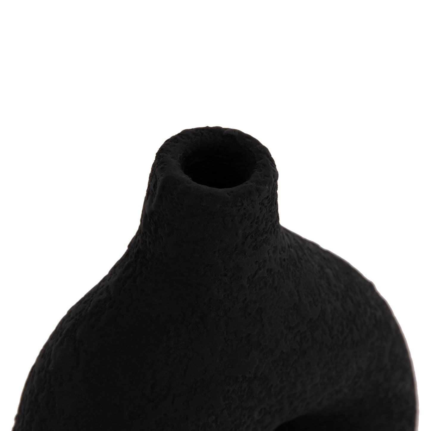 TABLE DECORATIVE VASE DECANT HM4667.01M TERRACOTA IN BLACK--17x6.5x20Hcm.