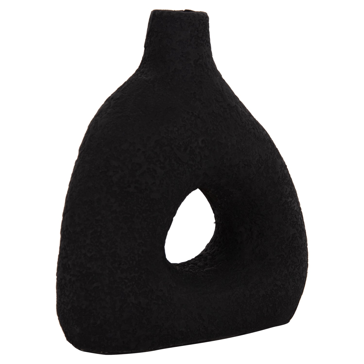 TABLE DECORATIVE VASE DECANT HM4667.01M TERRACOTA IN BLACK--17x6.5x20Hcm.