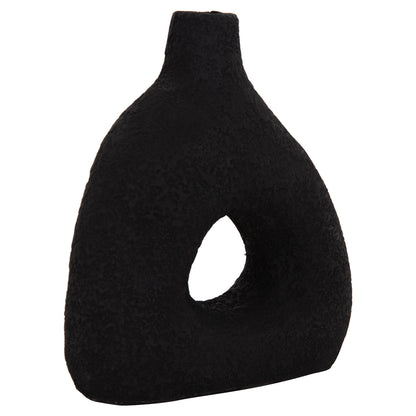 TABLE DECORATIVE VASE DECANT HM4667.01M TERRACOTA IN BLACK--17x6.5x20Hcm.