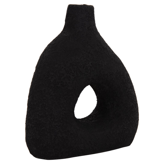 TABLE DECORATIVE VASE DECANT HM4667.01M TERRACOTA IN BLACK--17x6.5x20Hcm.