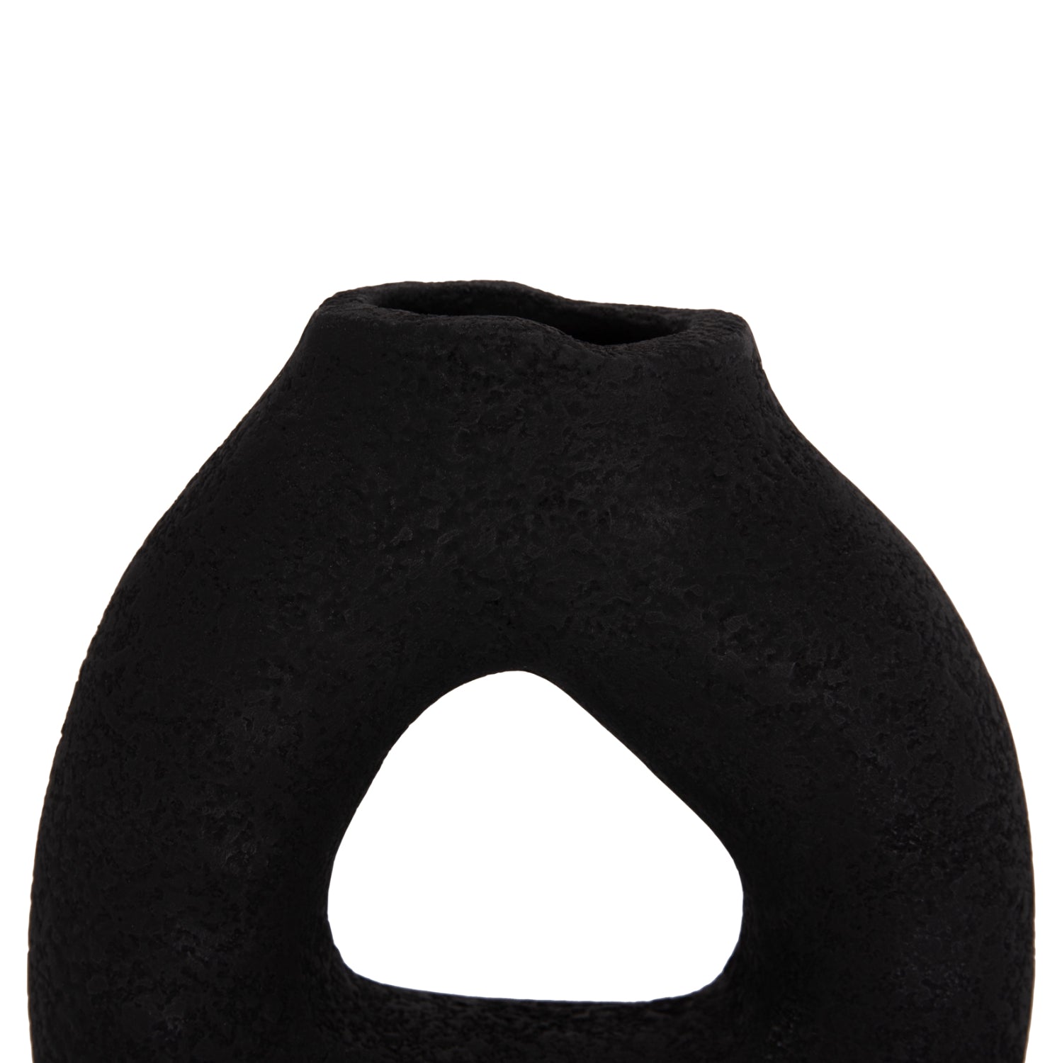 TABLE DECORATIVE VASE DECANT HM4667.01S TERRACOTA IN BLACK--17.5x6.5x17Hcm.